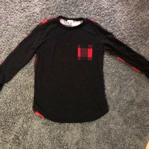 Cute Buffalo Plaid/Solid Ladies Tunic XL